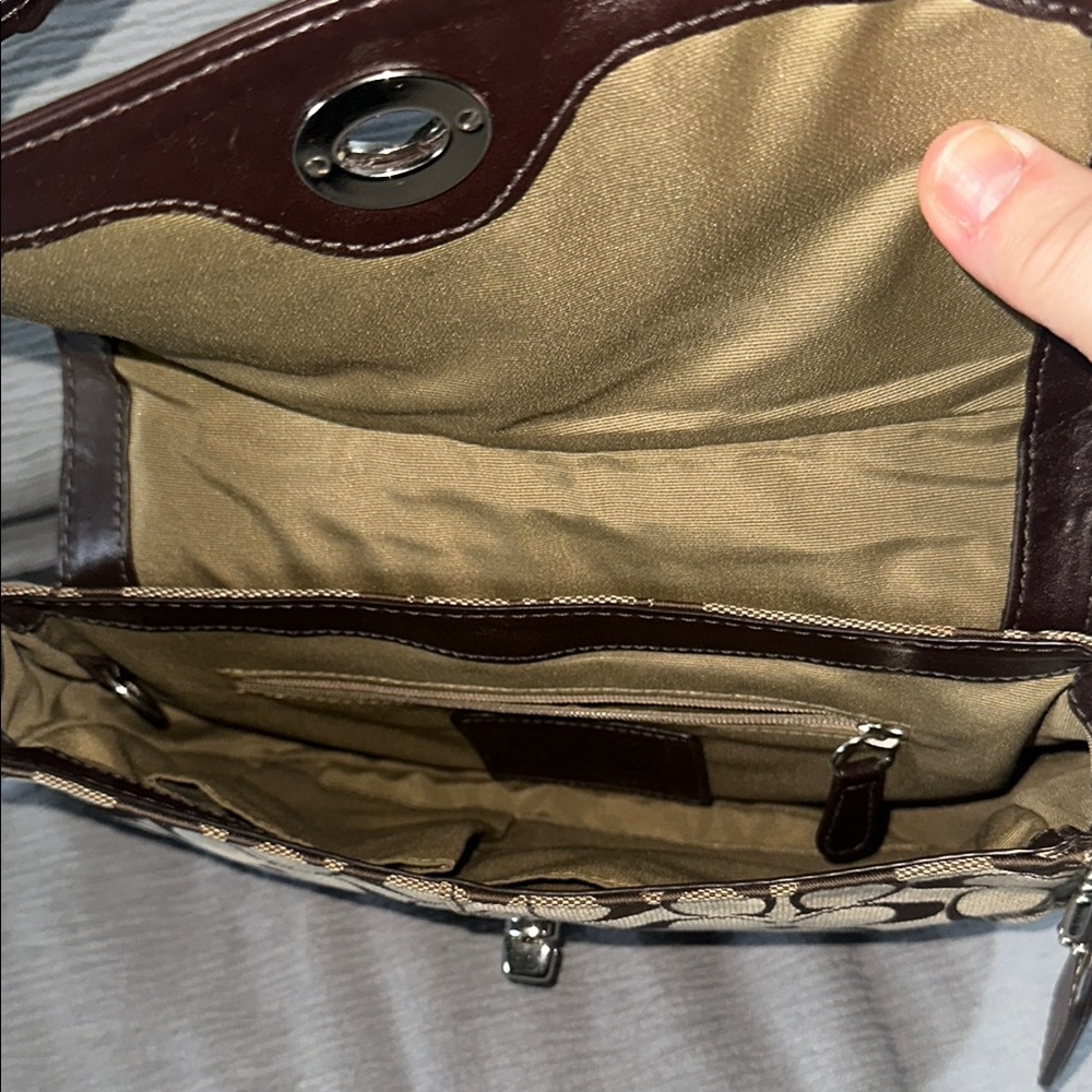 Coach Brown and Tan Women's Bag - Picture 3 of 3